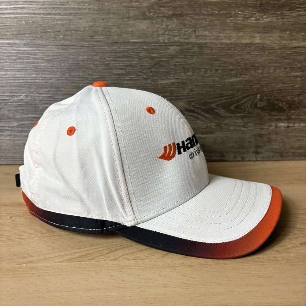 Hankook Hat Cap Strap Back White Black Orange Racing Embroidered Mens One Size